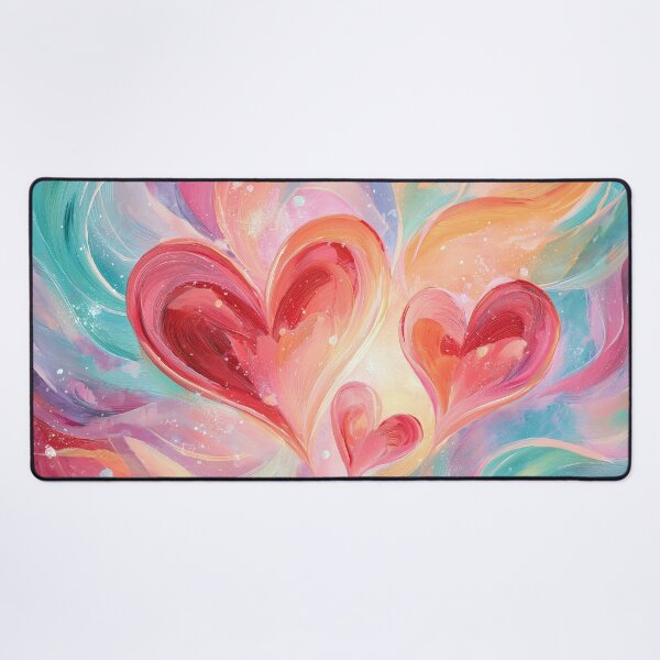 Item preview, Abstract Hearts Colorful Swirl Painting designed and sold by NatureSight.