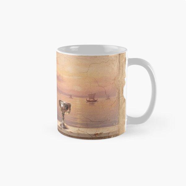 Item preview, Roman Villa Balcony Fresco - Mediterranean Landscape Art designed and sold by codex antique.