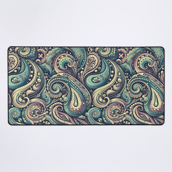Item preview, Vintage Teal Paisley Swirls – Ornamental Boho Floral Pattern designed and sold by Apex Designs.