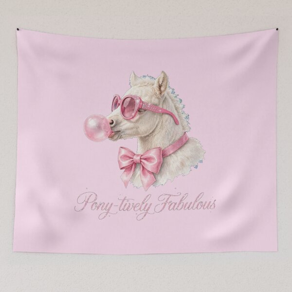 Item preview, Pony-tively Fabulous Pink Pony - Cute Coquette Horse Girl designed and sold by Vibe-Vary.