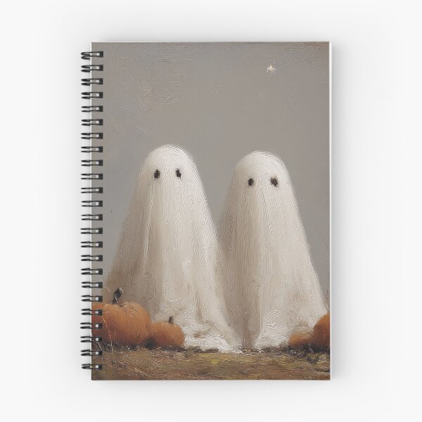 Item preview, Two Ghosts in Pumpkin Patch Field Painting designed and sold by NatureSight.