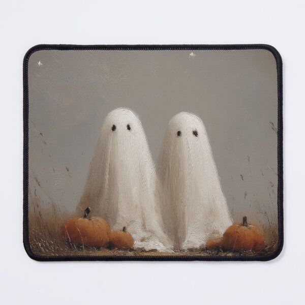 Item preview, Two Ghosts in Pumpkin Patch Field Painting designed and sold by NatureSight.