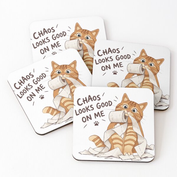 Item preview, Chaos Looks Good on Ginger Cat designed and sold by CinemaDoor.