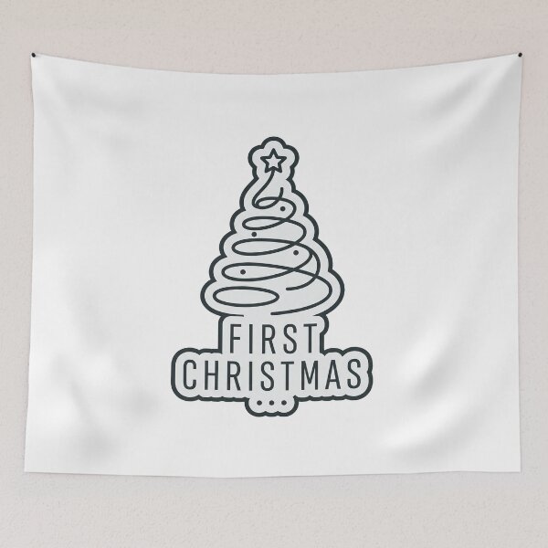 Item preview, First Christmas — Minimal One Line Christmas Tree designed and sold by TheCalmEdit.