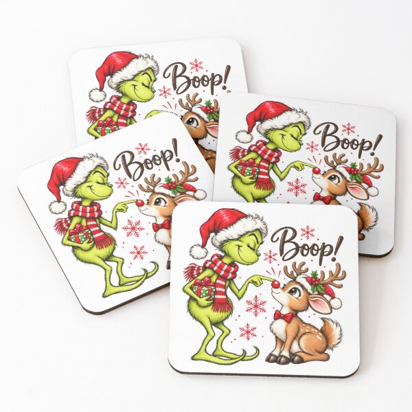 Item preview, Cute Reindeer Grinch Boop, The Red-Nosed Reindeer Funny Xmas designed and sold by ChrisNikolaus.