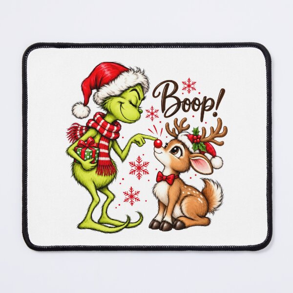 Item preview, Cute Reindeer Grinch Boop, The Red-Nosed Reindeer Funny Xmas designed and sold by ChrisNikolaus.