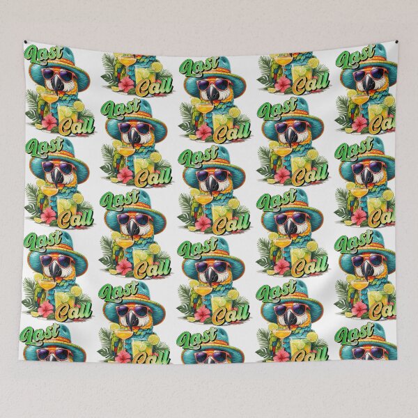 Item preview, Last Call Margarita Colorful Parrot designed and sold by carson-burns.