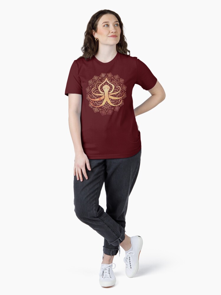 Thumbnail 4 of 7, Essential T-Shirt, Golden Zen Octopus Meditating designed and sold by jitterfly.