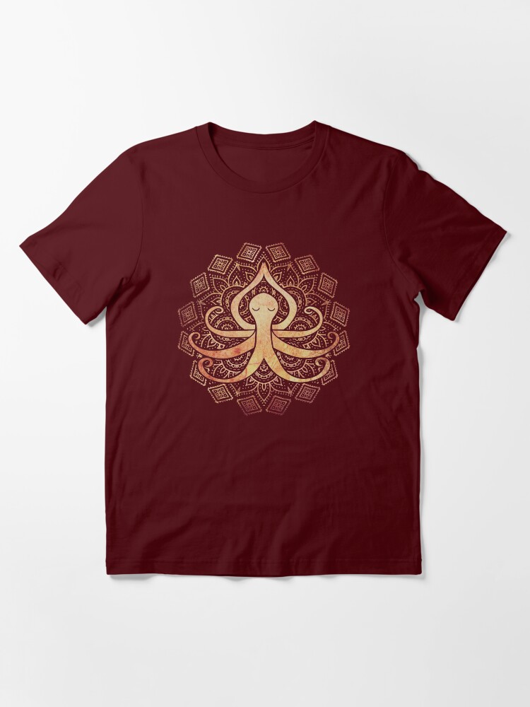 Thumbnail 3 of 7, Essential T-Shirt, Golden Zen Octopus Meditating designed and sold by jitterfly.