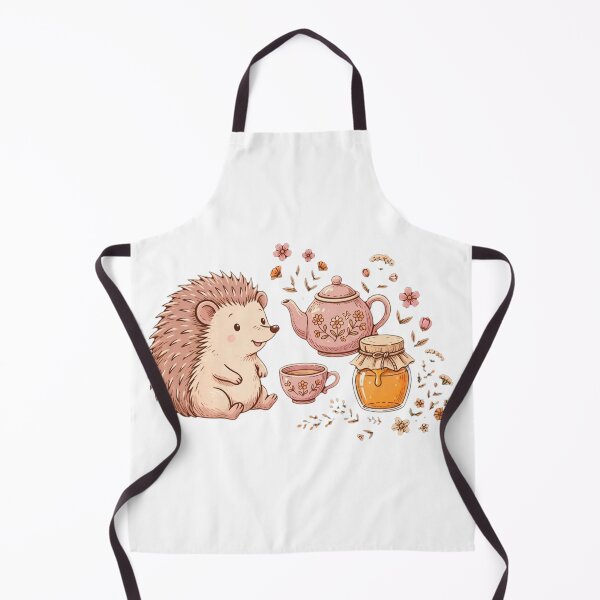 Item preview, Cottagecore Hedgehog Tea Time — Cozy Woodland Aesthetic Design designed and sold by Sweet Blob Co.