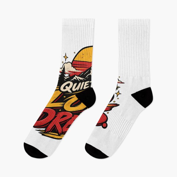 Item preview, Quiet Life Loud Dreams – Retro Mountain Sunset T-Shirt designed and sold by GenZStickerHub1.