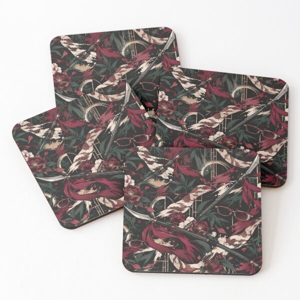 Item preview, Crimson Cursed Arsenal Japanese Dark Pattern designed and sold by VibnWalls.