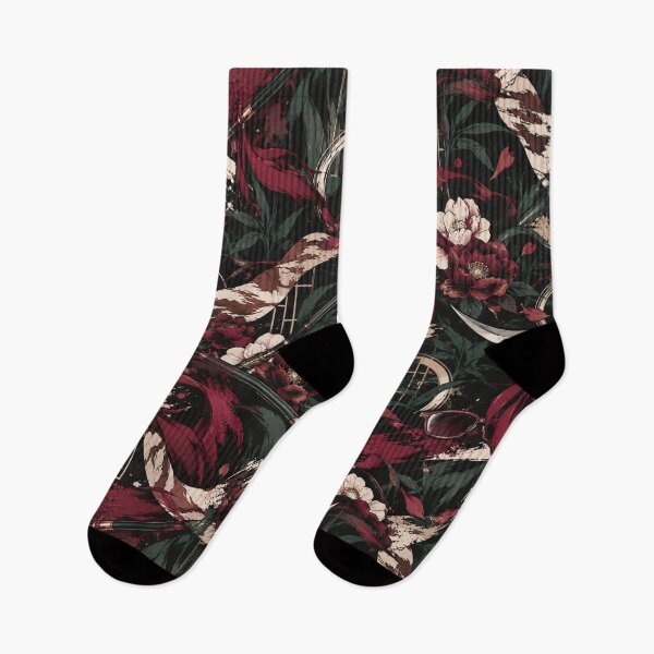 Item preview, Crimson Cursed Arsenal Japanese Dark Pattern designed and sold by VibnWalls.
