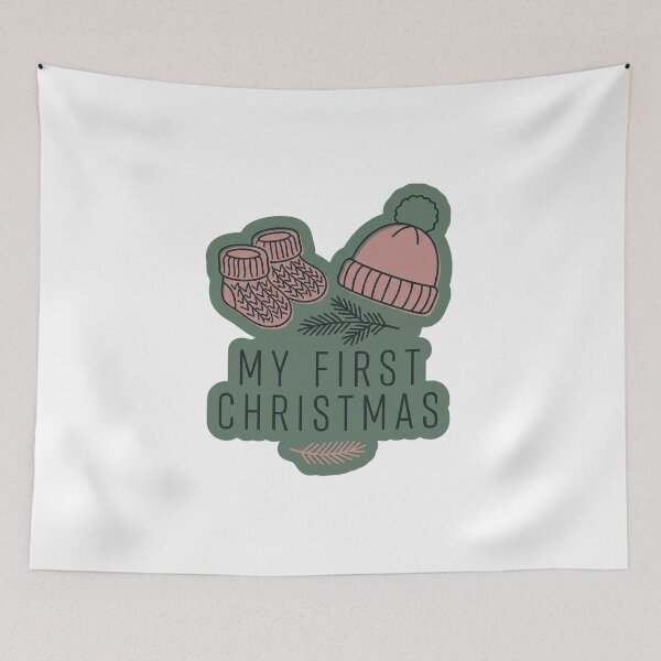 Item preview, My First Christmas — Tiny Booties and Bobble Hat designed and sold by TheCalmEdit.
