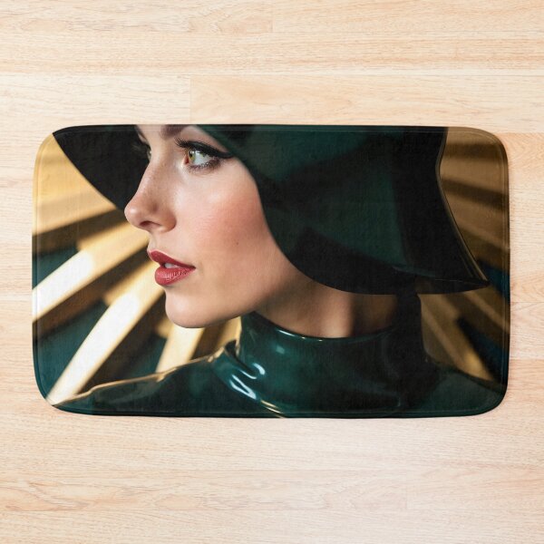 Item preview, Dark Green Latex Cloche – Art Deco Femme Fatale designed and sold by Magic-Reality.