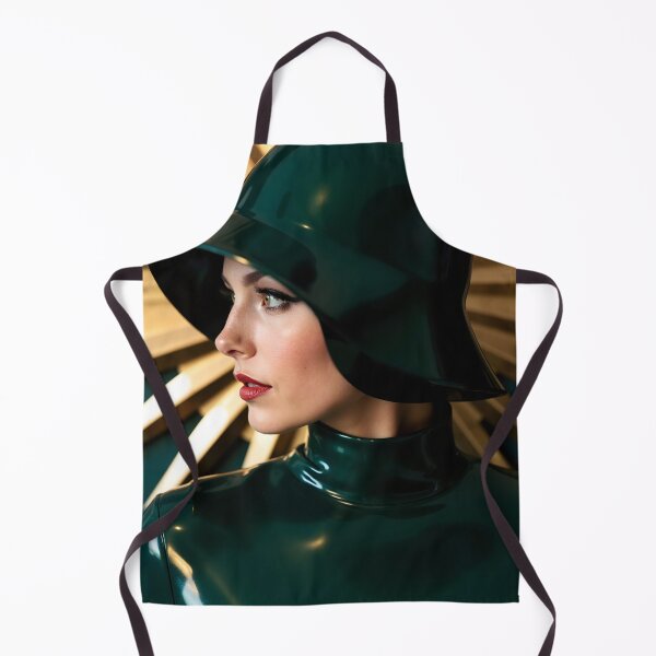 Item preview, Dark Green Latex Cloche – Art Deco Femme Fatale designed and sold by Magic-Reality.