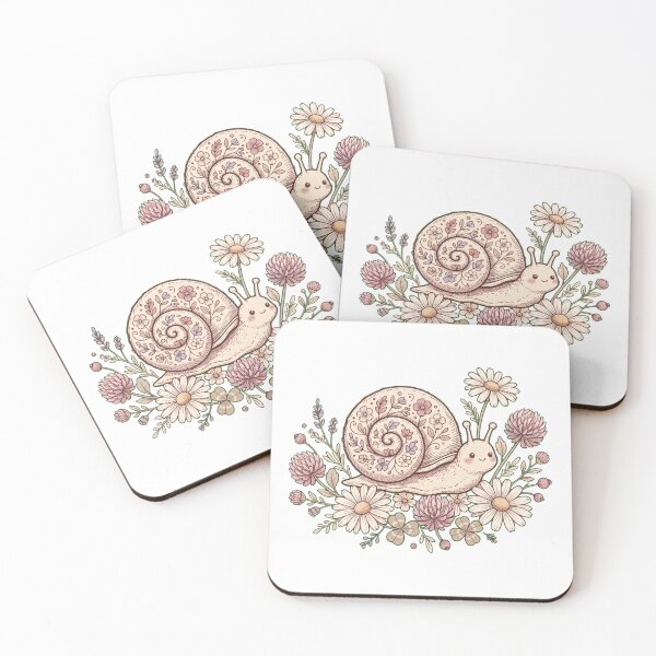 Item preview, Cottagecore Snail & Wildflowers — Cozy Woodland Aesthetic Design designed and sold by Sweet Blob Co.