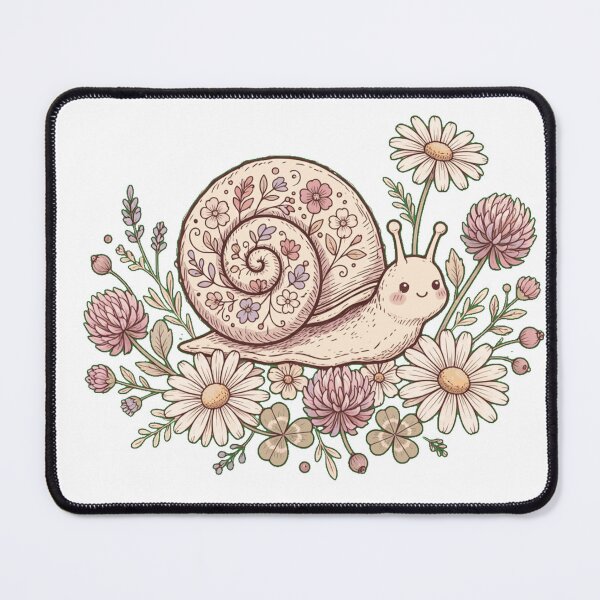 Item preview, Cottagecore Snail & Wildflowers — Cozy Woodland Aesthetic Design designed and sold by Sweet Blob Co.