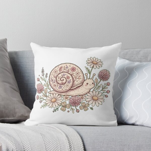 Item preview, Cottagecore Snail & Wildflowers — Cozy Woodland Aesthetic Design designed and sold by Sweet Blob Co.