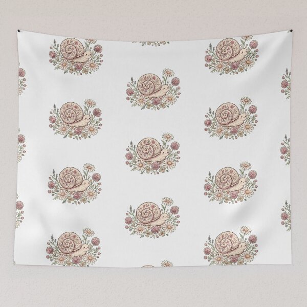Item preview, Cottagecore Snail & Wildflowers — Cozy Woodland Aesthetic Design designed and sold by Sweet Blob Co.