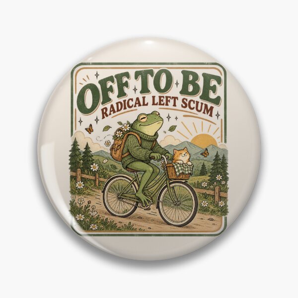 Item preview,  Off To Be Radical Left Scum, Funny Political Frog, Human Rights Humor, Progressive Frog, Civic Activism Gift, Sarcastic Frog designed and sold by Cchotlan.