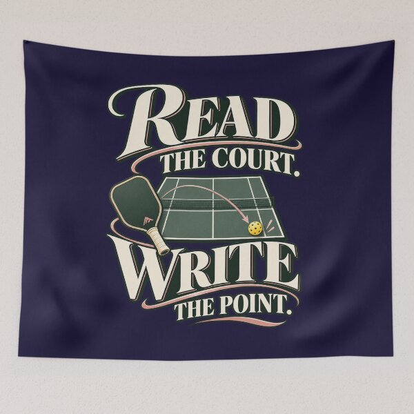 Item preview, Read the Court Write the Point – Vintage Pickleball Player Design designed and sold by zhivago1980.