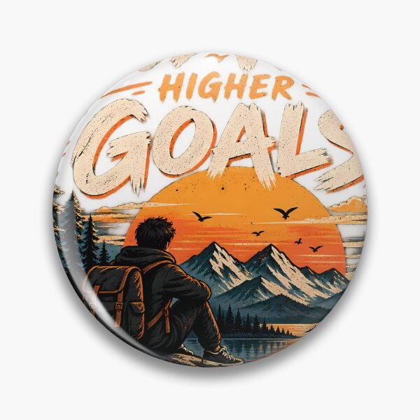 Item preview, Good Vibes Higher Goals – Vintage Mountain Adventure T-Shirt designed and sold by GenZStickerHub1.