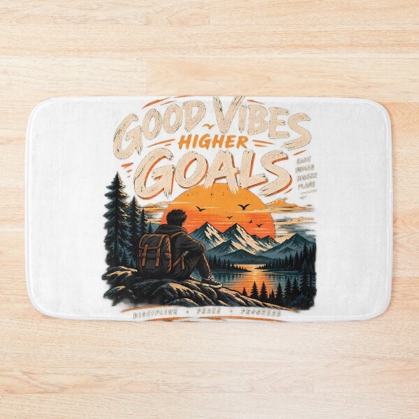Item preview, Good Vibes Higher Goals – Vintage Mountain Adventure T-Shirt designed and sold by GenZStickerHub1.