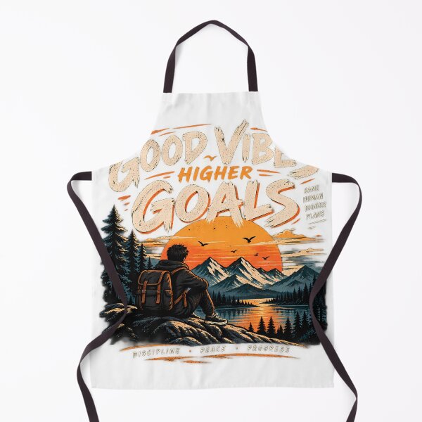 Item preview, Good Vibes Higher Goals – Vintage Mountain Adventure T-Shirt designed and sold by GenZStickerHub1.