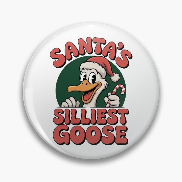 Item preview, Santa's Silliest Goose Funny Christmas Retro Art designed and sold by MerchPublic Studio.