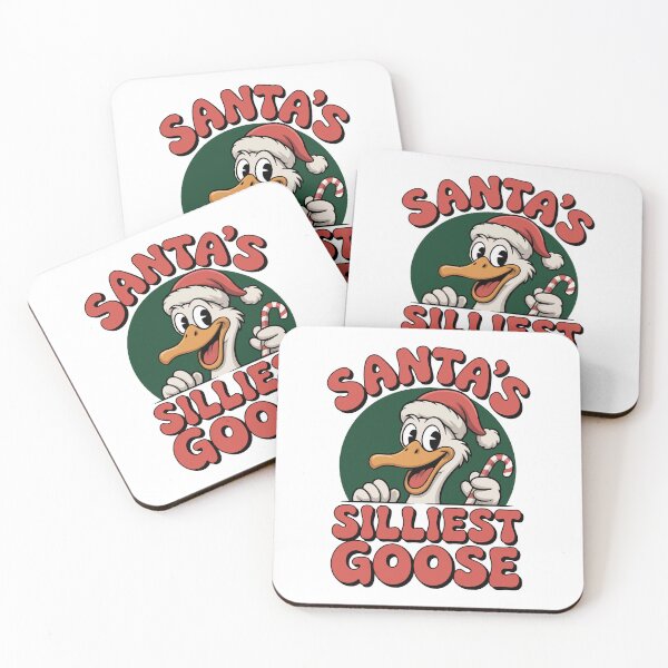 Item preview, Santa's Silliest Goose Funny Christmas Retro Art designed and sold by MerchPublic Studio.