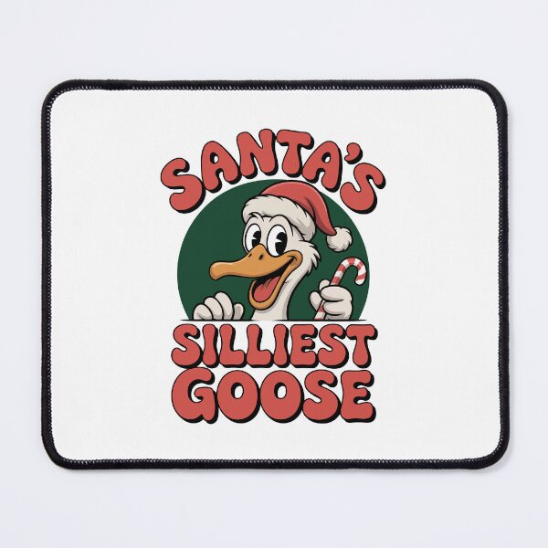 Item preview, Santa's Silliest Goose Funny Christmas Retro Art designed and sold by MerchPublic Studio.