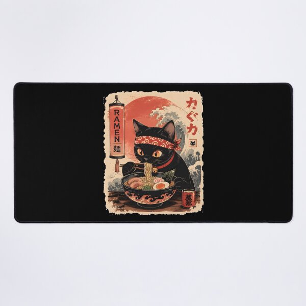 Item preview, Black Cat Ramen Japanese Food Warrior designed and sold by Beanimilki.