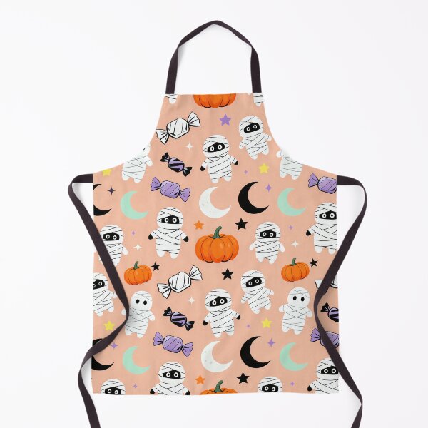 Item preview, Peach Mummy Candy Halloween Pattern designed and sold by Mimoshi ⭐⭐⭐⭐⭐.