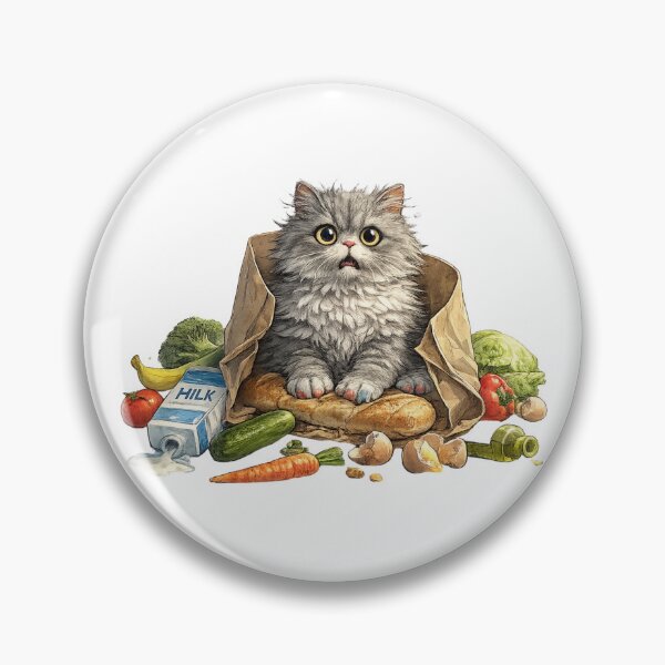 Item preview, Funny Surprised Cat In Grocery Bag designed and sold by UvooArt.