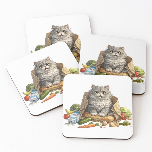 Item preview, Funny Surprised Cat In Grocery Bag designed and sold by UvooArt.