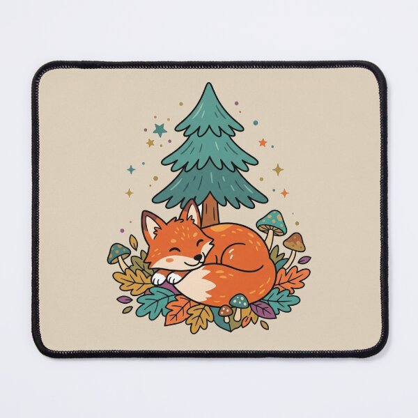 Item preview, Cozy Sleeping Forest Fox Autumn Pine Tree designed and sold by Fine-Arts-Lab.