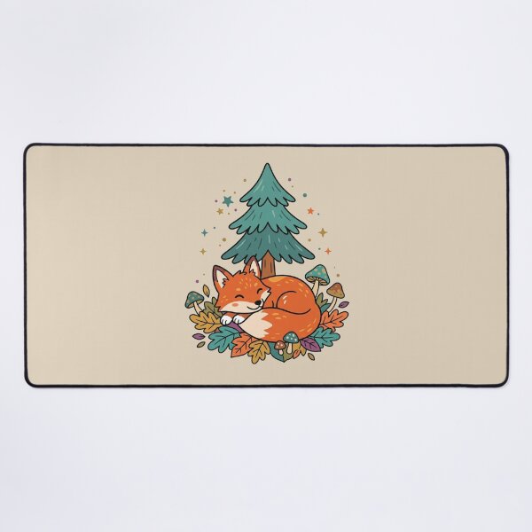 Item preview, Cozy Sleeping Forest Fox Autumn Pine Tree designed and sold by Fine-Arts-Lab.
