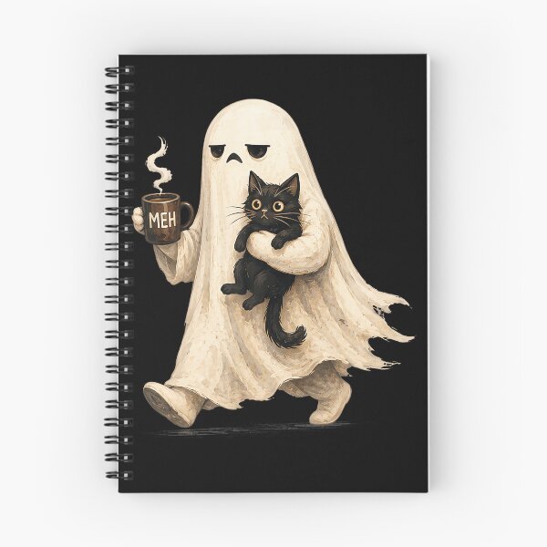 Item preview, Boojee Ghost Black Cat Meh Mug Halloween designed and sold by cruddenstroud23.