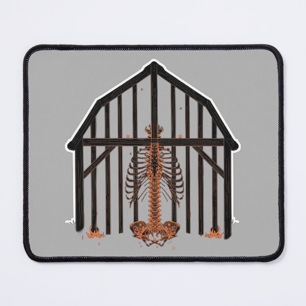 Item preview, burning barn illustration designed and sold by MeaningIsUse.