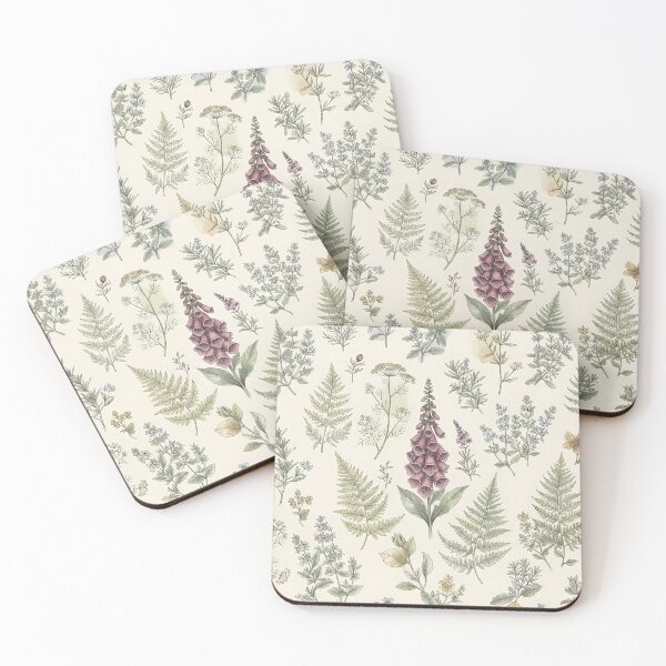 Item preview, Vintage Botanical Herbs and Ferns Illustration Pattern designed and sold by SOOstudio73.