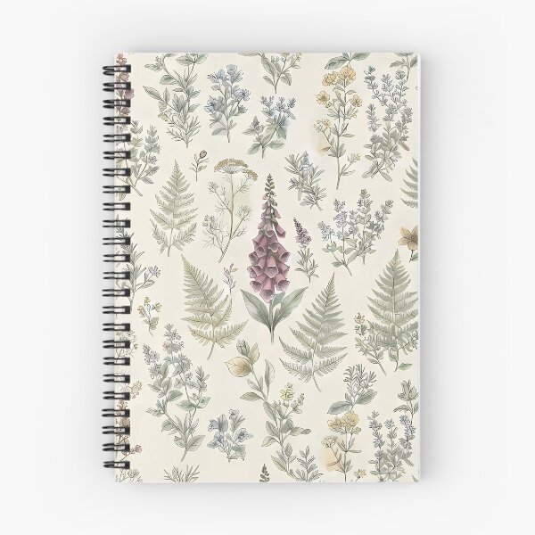 Item preview, Vintage Botanical Herbs and Ferns Illustration Pattern designed and sold by SOOstudio73.