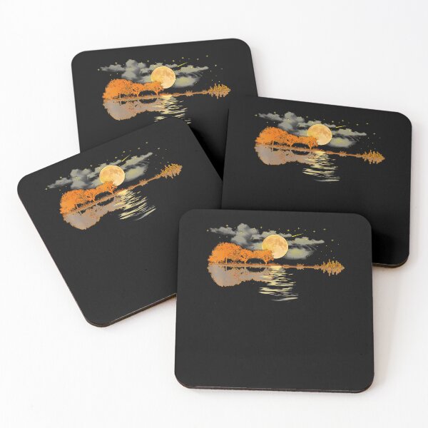 Item preview, Guitar Lake Reflections Love Musician Acoustic Guitar designed and sold by OddityVault.