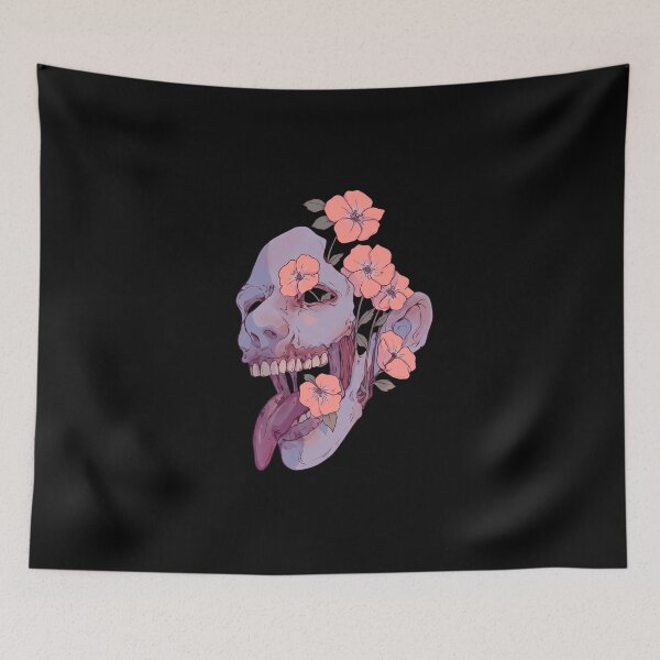 Item preview, Flower Skull Face designed and sold by donnalas.