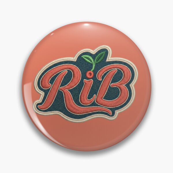 Item preview, Coral Sunset Script Patch Minimal Emblem designed and sold by Rib-Brand.