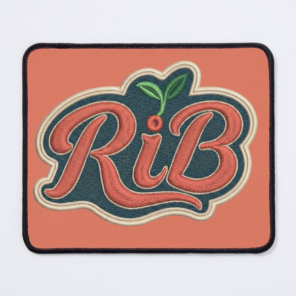 Item preview, Coral Sunset Script Patch Minimal Emblem designed and sold by Rib-Brand.
