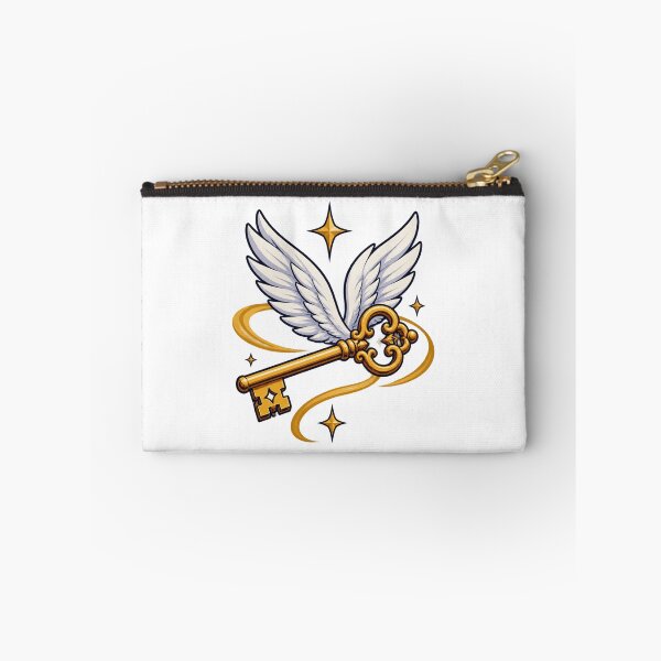 Item preview, Vintage Winged Key Illustration with Antique Style Design designed and sold by Tee-D.