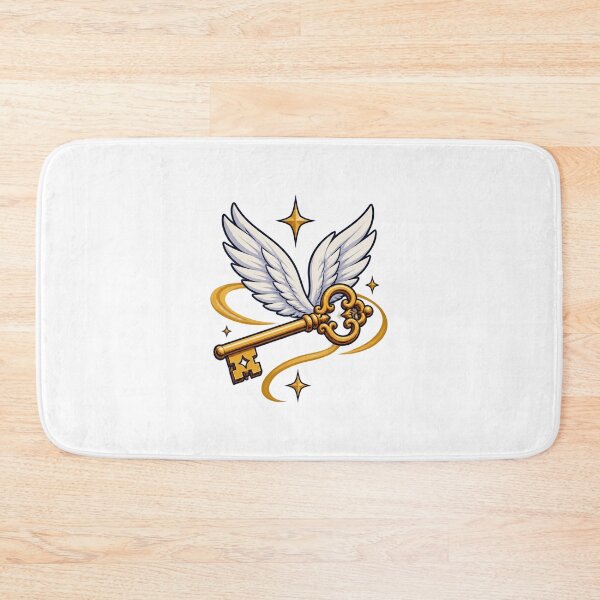 Item preview, Vintage Winged Key Illustration with Antique Style Design designed and sold by Tee-D.