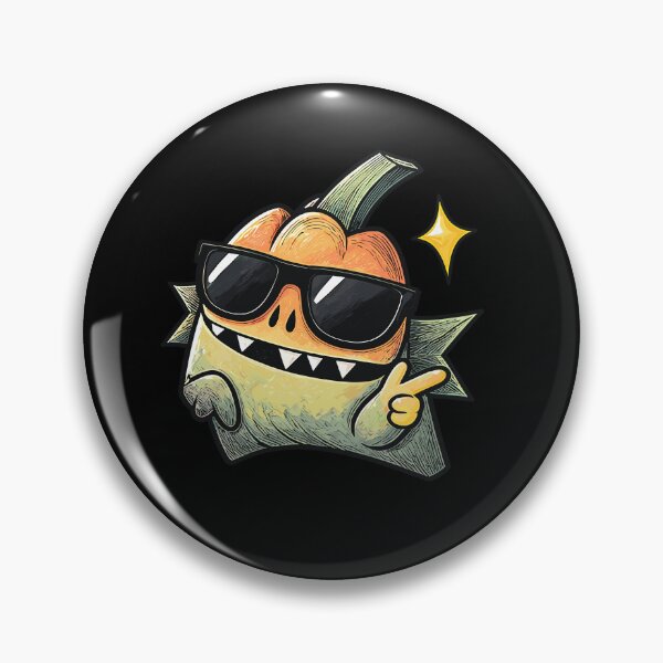 Item preview, Funny Halloween Pumpkin Monster Wearing Sunglasses designed and sold by SpinningCharm.