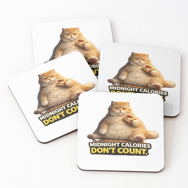 Item preview, Funny Midnight Calories Don't Count Cat designed and sold by UvooArt.